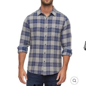 J CREW NY Slim Fit Blue Plaid Flannel Long Sleeve Shirt XL
